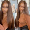 #4 Chocolate Brown Color Glueless Ready & Go Wig 8*5 Pre Cut HD Lace Closure Wigs 1 #4 Chocolate Brown Color Glueless Ready & Go Wig 8*5 Pre Cut HD Lace Closure Wigs -Ethereal Hair Shop chocolate brown glueless wear and go 8 by 5 pre cut hd lace closure wig