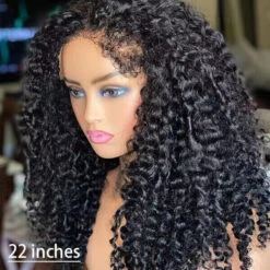4C Curly Edges Hairline Glueless Curly Lace Front Human Hair Wig With Super Natural Hairline 220% Density -Ethereal Hair Shop curlyedgewig2