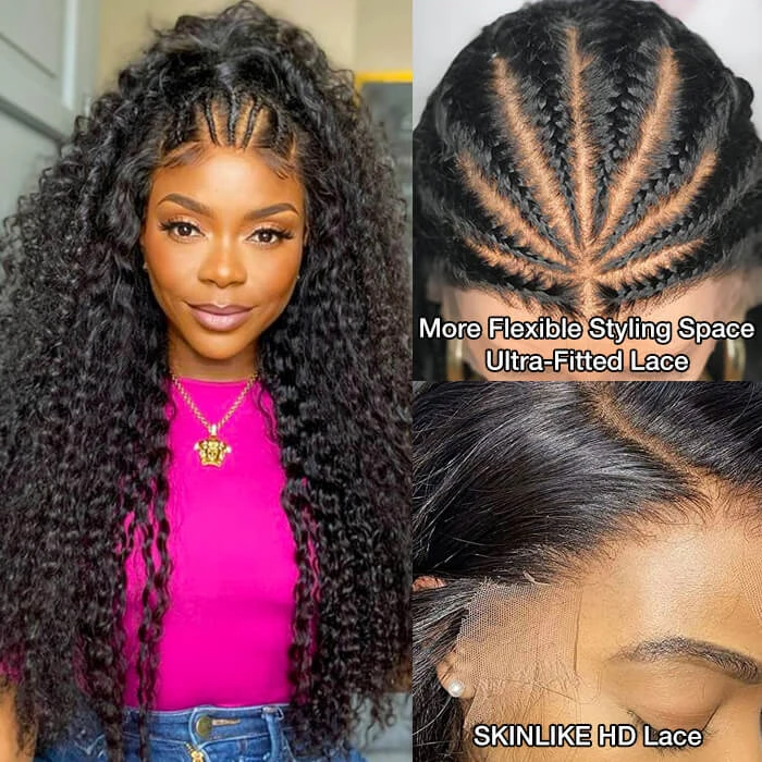 Skinlike HD Lace Curly Wig 13x6 13x4 HD Lace Frontal Wig Human Hair New Upgrade Invisible Small Knot Wigs 6 Skinlike HD Lace Curly Wig 13x6 13x4 HD Lace Frontal Wig Human Hair New Upgrade Invisible Small Knot Wigs - Image 4