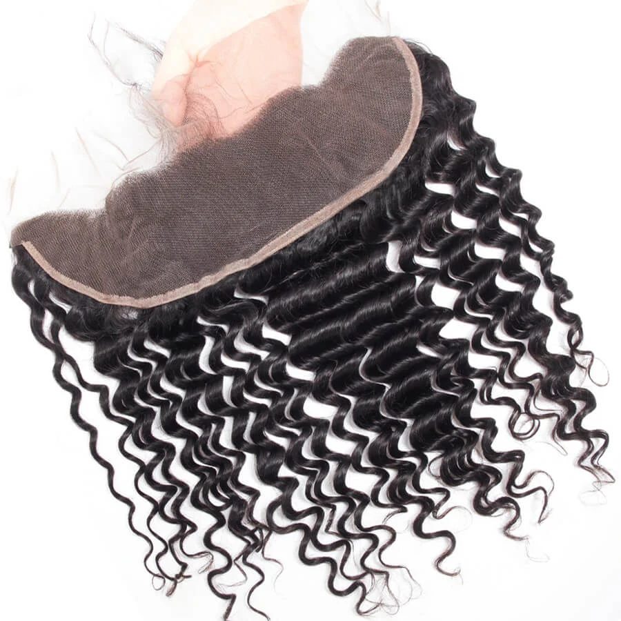 Brazilian Deep Wave 4 Bundles With 13*4 Lace Frontal Virgin Human Hair 8 Brazilian Deep Wave 4 Bundles With 13*4 Lace Frontal Virgin Human Hair - Image 6
