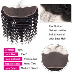 Brazilian Deep Wave Virgin Hair Weave 3 Bundles With 13*4 Lace Frontal -Ethereal Hair Shop deepwave13x4lacefrontal 9