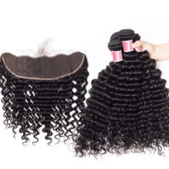 Brazilian Deep Wave 4 Bundles With 13*4 Lace Frontal Virgin Human Hair 12 Brazilian Deep Wave 4 Bundles With 13*4 Lace Frontal Virgin Human Hair -Ethereal Hair Shop deepwave4bundlewithlacefrontal 3