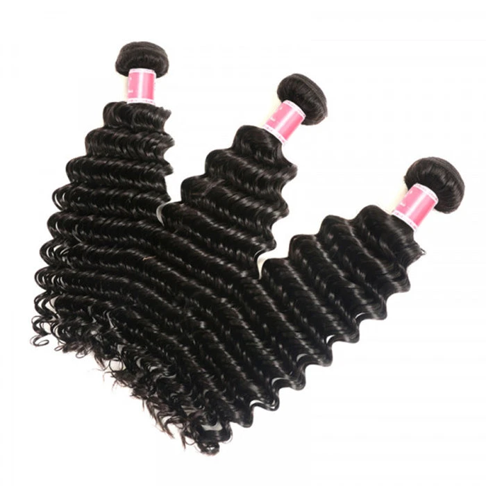 Malaysian Deep Wave 3/4 Bundle Deals Unprocessed Virgin Human Hair Bundles Natural Black Color 7 Malaysian Deep Wave 3/4 Bundle Deals Unprocessed Virgin Human Hair Bundles Natural Black Color - Image 5