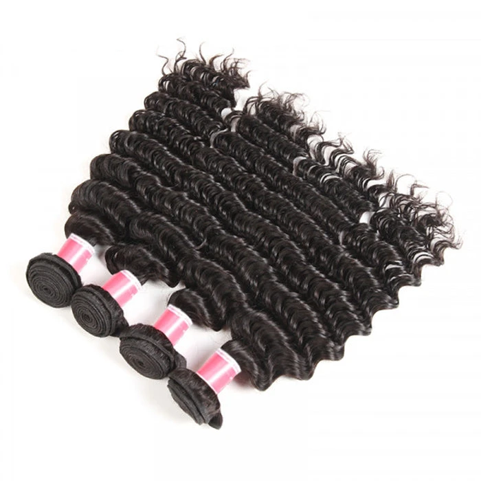 Malaysian Deep Wave 3/4 Bundle Deals Unprocessed Virgin Human Hair Bundles Natural Black Color 6 Malaysian Deep Wave 3/4 Bundle Deals Unprocessed Virgin Human Hair Bundles Natural Black Color - Image 4