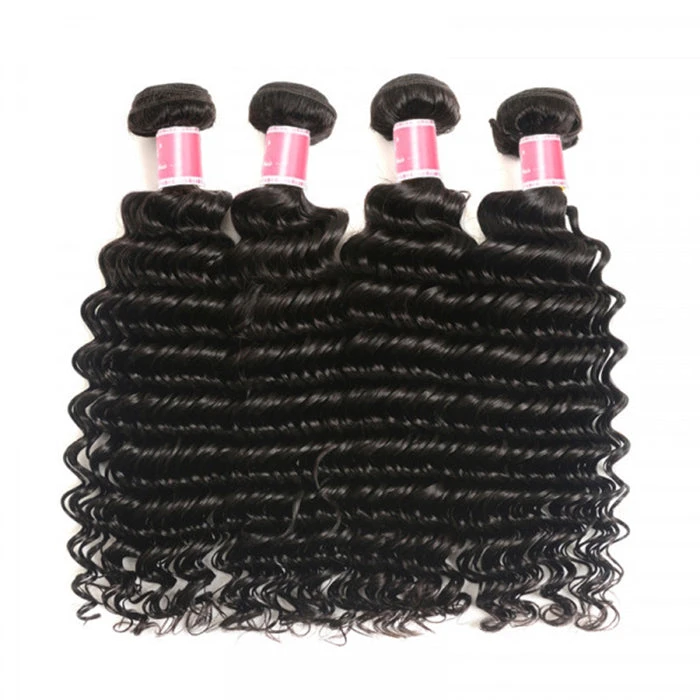 Malaysian Deep Wave 3/4 Bundle Deals Unprocessed Virgin Human Hair Bundles Natural Black Color 5 Malaysian Deep Wave 3/4 Bundle Deals Unprocessed Virgin Human Hair Bundles Natural Black Color - Image 3