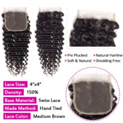 Brazilian Deep Wave Hair 3 Bundles With Closure High Quality 100% Unprocessed Virgin Human Hair Bundles With Closure -Ethereal Hair Shop deepwaveclosurefeatures 09c20b00 f36d 4da9 a873 2cbc42f92b2d