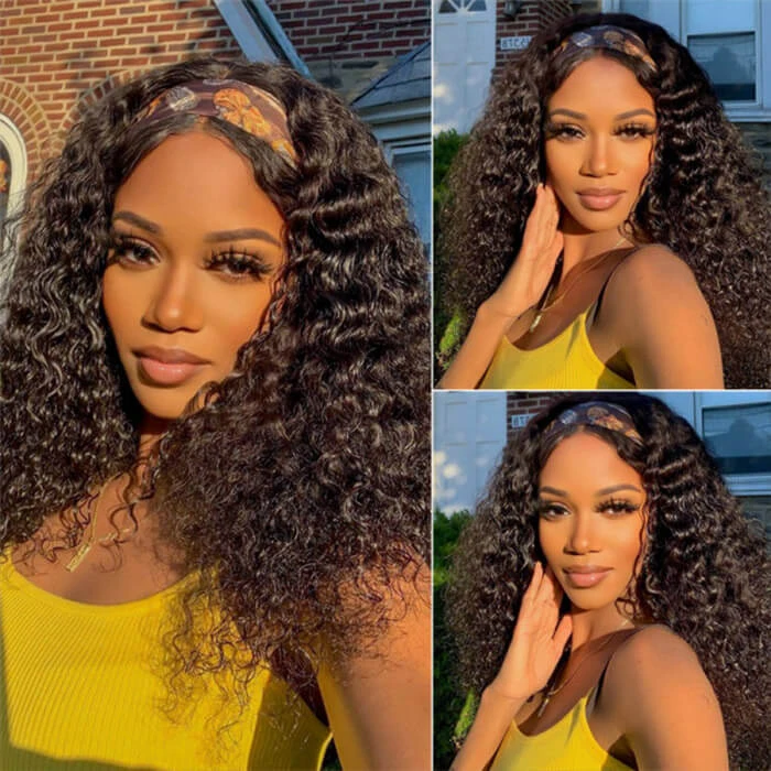 Deep Wave Headband Wigs Human Hair With Headband For Women, Beginner And Lazy Girls Friendly 6 Deep Wave Headband Wigs Human Hair With Headband For Women, Beginner And Lazy Girls Friendly - Image 4