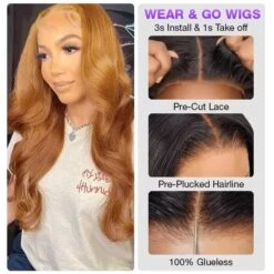 Glueless Ready & Go Wig Body Wave 8*5 Pre Cut HD Lace Closure Wigs #30 Chestnut Brown Color -Ethereal Hair Shop glueless wigs 74254ab1 aaa3 4a67 a6c8 fb27d73ccb02