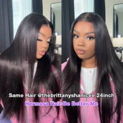 Glueless Straight Wig 8x5 Closure HD Lace 100% Human Hair Wigs With Invisible Bleached Small Knots 26 Glueless Straight Wig 8x5 Closure HD Lace 100% Human Hair Wigs With Invisible Bleached Small Knots -Ethereal Hair Shop gluelessstraightwig2
