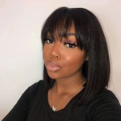 Curly Short Bob Wig With Bangs None Lace Full Machinemade Human Hair Wigs Glueless Beginner Friendly 22 Curly Short Bob Wig With Bangs None Lace Full Machinemade Human Hair Wigs Glueless Beginner Friendly -Ethereal Hair Shop hairbs bob wig baisi machine made straight with bang bob wig 30417884053587 564x 415b5859 d0f8 4f5e b114 152b8a64424c