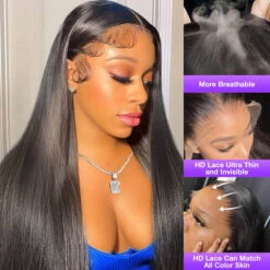 Skinlike HD Lace Straight 13x6 13x4 HD Lace Frontal Wig Human Hair New Upgrade Invisible Knot Wigs 23 Skinlike HD Lace Straight 13x6 13x4 HD Lace Frontal Wig Human Hair New Upgrade Invisible Knot Wigs -Ethereal Hair Shop hdwig2