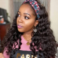 Loose Wave Headband Wigs Human Hair Wigs With Various Headbands