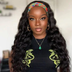 Loose Wave Headband Wigs Human Hair Wigs With Various Headbands -Ethereal Hair Shop headbandwig 3