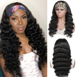 Loose Wave Headband Wigs Human Hair Wigs With Various Headbands -Ethereal Hair Shop headbandwig 4