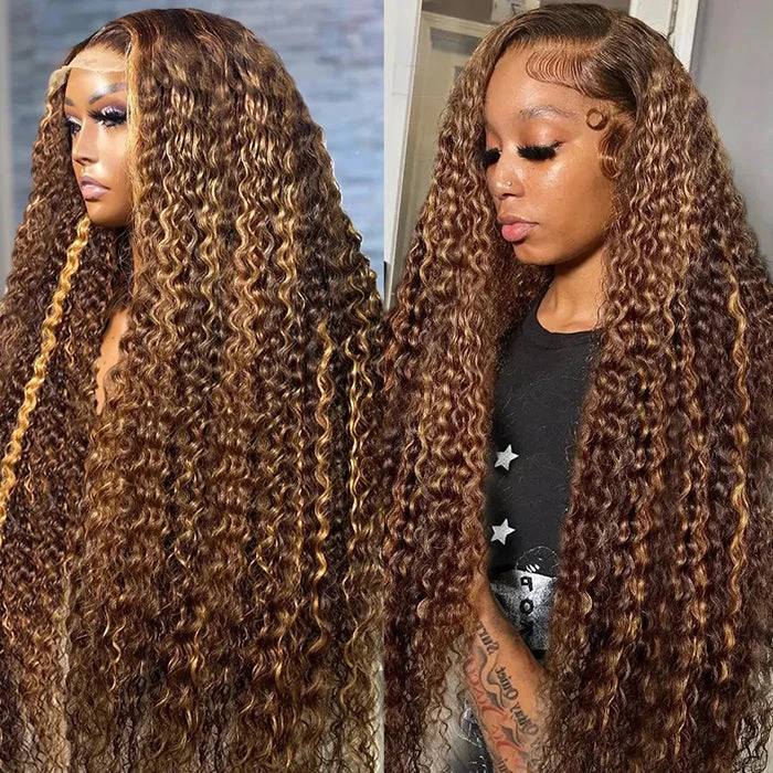 4/27 Highlights Honey Blonde Wig 13*4 HD Lace Front Human Hair Colored Wigs For Women 10 4/27 Highlights Honey Blonde Wig 13*4 HD Lace Front Human Hair Colored Wigs For Women - Image 8