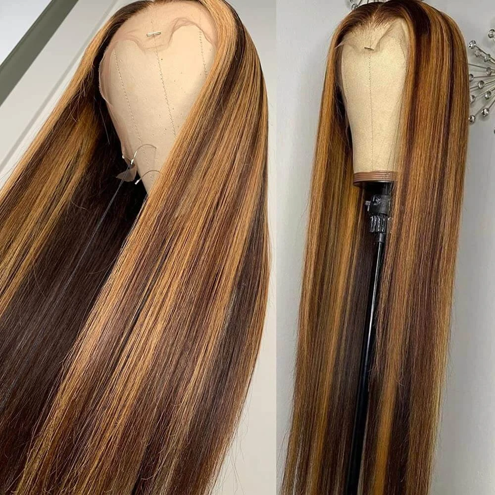 4/27 Highlights Honey Blonde Wig 13*4 HD Lace Front Human Hair Colored Wigs For Women 9 4/27 Highlights Honey Blonde Wig 13*4 HD Lace Front Human Hair Colored Wigs For Women - Image 7