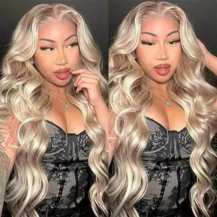 Barbie Blonde Highlight Lace Front Wigs #18/613 HD Transparent 13x4 13x6 Lace Frontal Human Hair Wigs 3 Barbie Blonde Highlight Lace Front Wigs #18/613 HD Transparent 13x4 13x6 Lace Frontal Human Hair Wigs