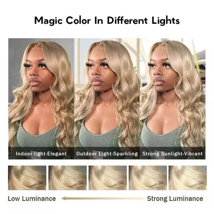 Barbie Blonde Highlight Lace Front Wigs #18/613 HD Transparent 13x4 13x6 Lace Frontal Human Hair Wigs 13 Barbie Blonde Highlight Lace Front Wigs #18/613 HD Transparent 13x4 13x6 Lace Frontal Human Hair Wigs - Image 11