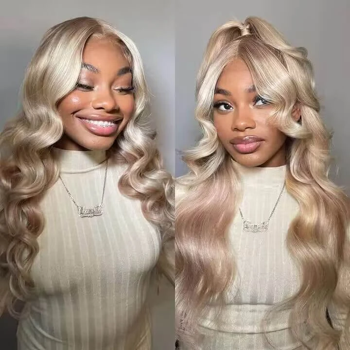 Barbie Blonde Highlight Lace Front Wigs #18/613 HD Transparent 13x4 13x6 Lace Frontal Human Hair Wigs 4 Barbie Blonde Highlight Lace Front Wigs #18/613 HD Transparent 13x4 13x6 Lace Frontal Human Hair Wigs - Image 2