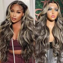 M1B/27 Balayage Highlight 13x6 Glueless HD Lace Front Wig Body Wave Straight Pre Plucked Colored Human Hair Wigs -Ethereal Hair Shop highlightbodywavewig1