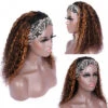 #4/30 Color Highlights Curly Hair Headband Wigs Human Hair 2 #4/30 Color Highlights Curly Hair Headband Wigs Human Hair -Ethereal Hair Shop highlightcurlywig