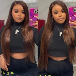 C Part 13x4 HD Lace Front Wigs #4 Chocolate Brown Glueless Human Hair Wigs -Ethereal Hair Shop long straight hair Chestnut Brown 13x4 HD Lace Front Wigs Human Hair alididihair 84d3db9c cee4 4500 a2c6 eeb7d4617d12