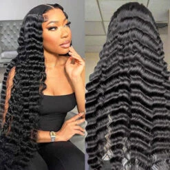 Loose Deep Wave 13*6 Full Lace Glueless Crimped Wig With Pre Bleached Lace Frontal Human Hair Wigs 21 Loose Deep Wave 13*6 Full Lace Glueless Crimped Wig With Pre Bleached Lace Frontal Human Hair Wigs -Ethereal Hair Shop loose deep wave 13 6 lace frontal wigs 1