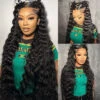 Loose Deep Wave 13*6 Full Lace Glueless Crimped Wig With Pre Bleached Lace Frontal Human Hair Wigs 2 Loose Deep Wave 13*6 Full Lace Glueless Crimped Wig With Pre Bleached Lace Frontal Human Hair Wigs -Ethereal Hair Shop loose deep wave 13 6 lace frontal wigs 5