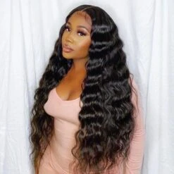 Loose Deep Wave Lace Front Wigs Human Hair 5*5/13*4/13*6 HD Lace Glueless Crimped Wig With Pre Plucked
