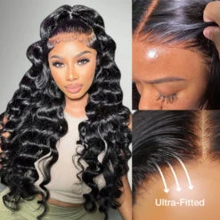 Loose Wave Glueless Wigs Human Hair Pre Cut 4x4 5x5 8x5 HD Lace Closure Wigs For Beginners -Ethereal Hair Shop loose wave lace wigs 5