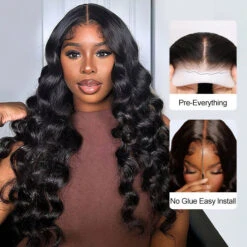 Loose Wave Glueless Wigs Human Hair Pre Cut 4x4 5x5 8x5 HD Lace Closure Wigs For Beginners -Ethereal Hair Shop loose wave lace wigs 7