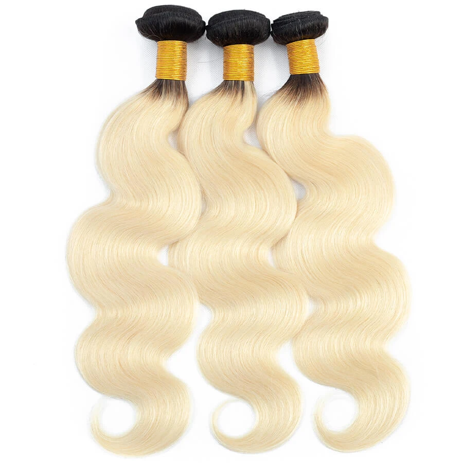 T1b/613 Ombre Blonde Human Hair Weave Brazilian Body Wave 3 Bundles 3 T1b/613 Ombre Blonde Human Hair Weave Brazilian Body Wave 3 Bundles