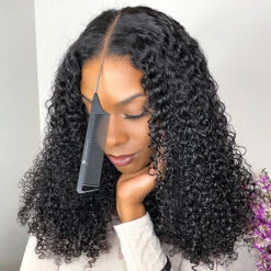 Curly Hair 4x4 HD Lace Closure Wig Pre Cut & Plucked & Bleached Put On Go® Glueless Wig -Ethereal Hair Shop pre cut lace wig curly hair 600x c7c1c9a7 d3db 4eb8 84bc 91de4048d878