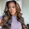 Balayage Highlight Put On Go® Glueless Wig Pre Cut 8*5 HD Lace Closure Wigs Human Hair 220% Density 1 Balayage Highlight Put On Go® Glueless Wig Pre Cut 8*5 HD Lace Closure Wigs Human Hair 220% Density -Ethereal Hair Shop pre cut upgrade lace highlight body wave wig