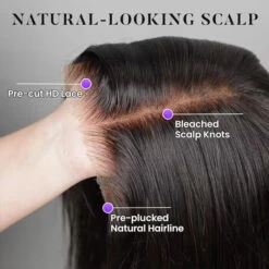 C-Shape Ear Design Glueless 8x5 Straight HD Lace Wig Pre-Cut Closure Wig Wear Go Invisible Knots 17 C-Shape Ear Design Glueless 8x5 Straight HD Lace Wig Pre-Cut Closure Wig Wear Go Invisible Knots -Ethereal Hair Shop pre everything lace wig 2