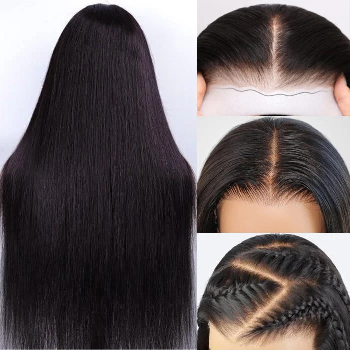C-Shape Ear Design Glueless 8x5 Straight HD Lace Wig Pre-Cut Closure Wig Wear Go Invisible Knots 8 C-Shape Ear Design Glueless 8x5 Straight HD Lace Wig Pre-Cut Closure Wig Wear Go Invisible Knots - Image 6