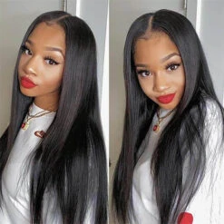Silky Straight Wig Glueless 4x4 HD Lace Closure Wigs Human Hair -Ethereal Hair Shop straight closure wigs