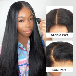 Silky Straight Wig Glueless 4x4 HD Lace Closure Wigs Human Hair -Ethereal Hair Shop straight wig 6 4991482f 1cfc 49d3 b3be 1ca6a949ac87