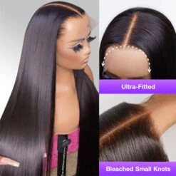 SKINLIKE HD Lace Frontal Wig 13x6 Ultra-Fitted Full Frontal Straight Human Hair Wigs With Pre Bleached Small Knots -Ethereal Hair Shop straightlacewig3