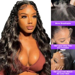 Skin Melt HD Lace Wigs Body Wave 13*4 Lace Front Wigs Human Hair Real Transparent Lace -Ethereal Hair Shop tophdbodywig2