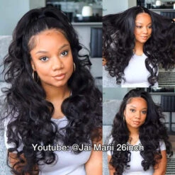 Full 13x6 Lace Frontal Wig Skin Melt HD Lace Wig Body Wave Pre Plucked & Bleached Glueless Wig -Ethereal Hair Shop wigmodel2